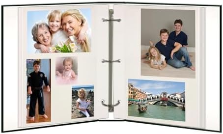 Magnetic Self-Stick 3-Ring Photo Album 100 Pages (50 Sheets), Hunter Green - Image 5