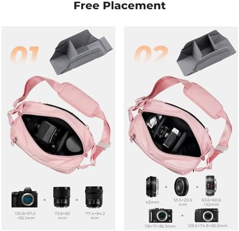 K&F CONCEPT 2 in 1 Camera Sling Bag, Everyday Shoulder Bag - Image 3