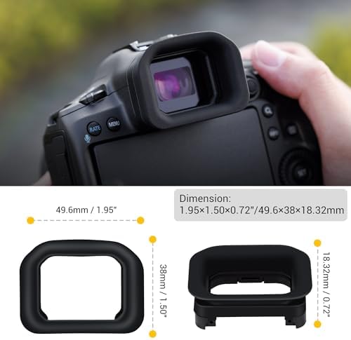 Kiwifotos Long Soft Eyecup Eyepiece Viewfinder for Canon EOS R5 Mark II - Image 6