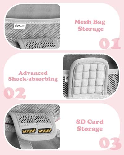 Digital Camera Case for CAMKORY/KODAK PIXPRO with SD Card Storage, Pink - Image 3