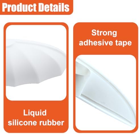 YoRise Car Rear View Camera Protection, Silicone Anti-Rain Waterproof Reversing Camera Cover for Clear Image, Automotive Backup Cameras Modification Accessories for Car, Truck (White) - Image 3