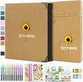 Vienrose DIY Scrapbook Photo Album Kit,8.5x11 Inch,60 Pages,Khaki by Vienrose