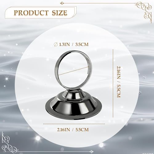 Urban Deco 16 PK Table Card Holder Place Card Holders Steel Card Holders for Photos, Food Signs, Memo Notes, Weddings, Restaurants, Birthday (Black) - Image 2