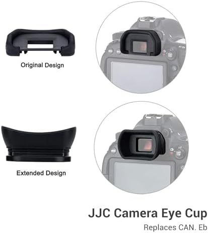 JJC Silicone EB Eyecup Viewfinder for Canon 5D Mark II 90D 70D 6D, 2-Type - Image 2