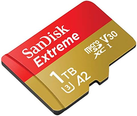 SanDisk 1TB Extreme microSD UHS I Card for 4K Video on Smartphones, Action Cams & Drones 190MB/s Read, 130MB/s Write SDSQXAV 1T00 GN6MN, Red/Gold - Image 2