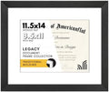 Americanflat 11.5x14 Picture Frame - Matted to 8.5x11 - Black by Americanflat