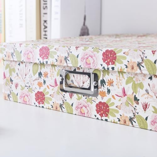 Soul & Lane - Photo Memory Storage Box, 14.8x13x3.7 In, Vintage Floral - Image 3