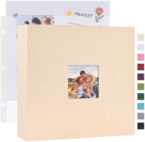 Mublalbum 12x12 Inch 3 Ring DIY Scrapbook Photo Album 80 Pages, Beige by Mublalbum