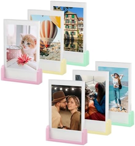 Grarry Instax Frame, 2x3 Picture Frames for Polaroid Fujifilm Instax Mini Film, Polaroid Frame for Photos, Mini Size Baby Photo Frame, Small Wallet Size Picture Frame (6 Pack) by Grarry