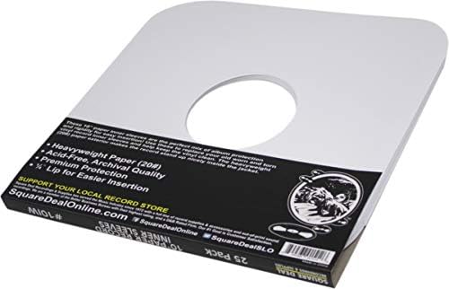(100) White Paper Inner Sleeves for 10" Vinyl Records – Ideal for 78 RPM Albums – Archival-Quality Replacement Sleeves #10IW - Image 3