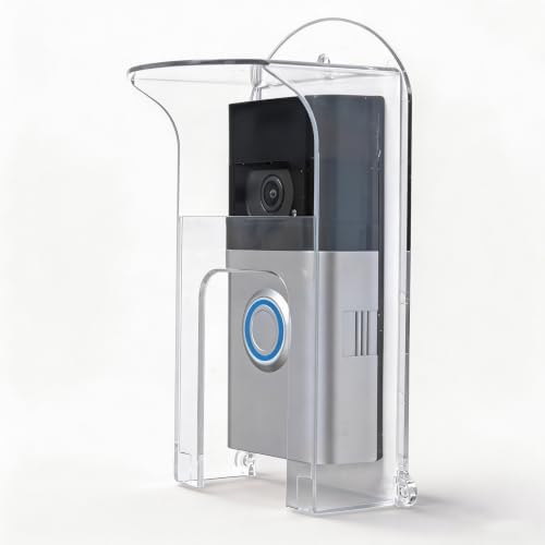 Clear Plastic Doorbell Rain Cover Compatible with Ring//Kasa/Google Nest by TEKCAM