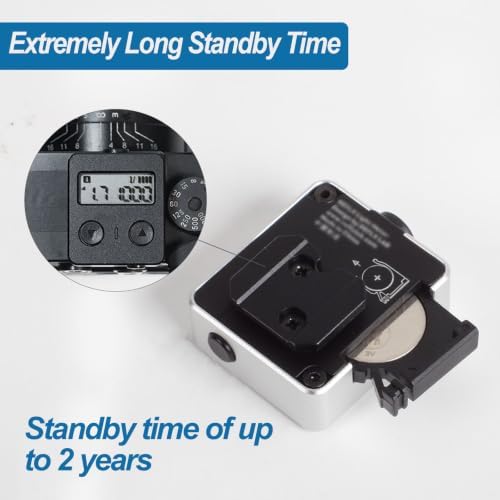 Ambient Light Digital Exposure Meter, Lightweight Camera Top Light Meter with OLED Display, 30° Fov, Ev Range 1–22, Adjustable Shoe Mount, for Lab Travel Photography and Studio Lighting Black - Image 6