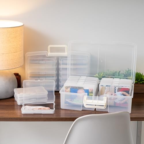 IRIS USA Photo Storage Box |Made in USA| 12 Cases - (2-Pack) - Clear - Image 4