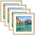 12x12 Picture Frame Set of 4 with Real Glass, Wall & Tabletop Display by SZYUU