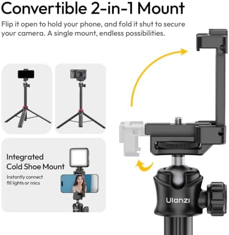 ULANZI MT44 Auto Open Phone Tripod, 59" Extendable Selfie Stick for iPhone - Image 5