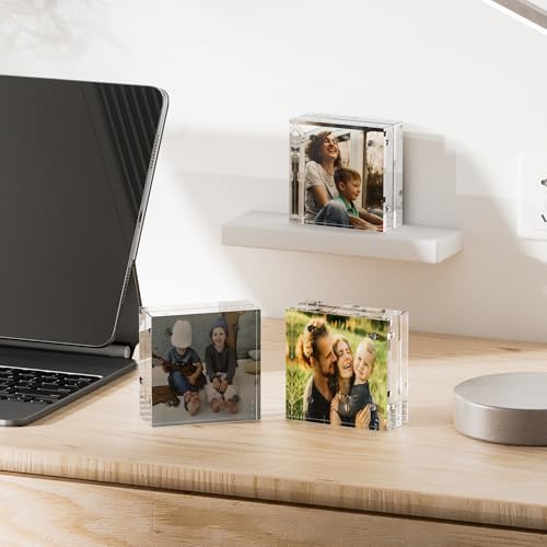 Sezanrpt Acrylic Mini Frames 2x2, 3 Pack, Small Frame 2x2 for Tickets, Clear Picture Frame Small Tips Holder - Image 6