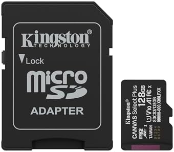 Kingston 128GB Canvas Select Plus microSD Card | Up to 150MB/s | Class 10, UHS-I, U1, V10, A1 | SDCS3/128GB by Unknown