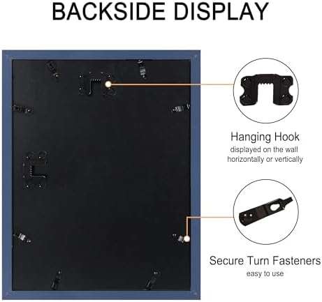 11x14 Picture Frame Set of 4 with Real Glass, Wall Mount - Image 6