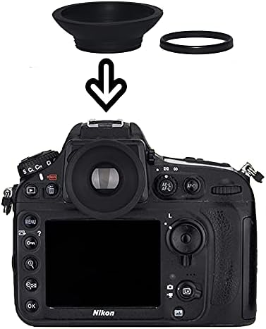[2-Pack] Viewfinder Eyecup Rubber Eyepiece Compatible for Nikon D810 D800 D700 D500 Camera, Replace for DK-19 - Image 3