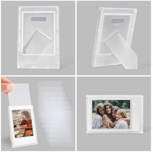 2x3 Photo Frames for Instax Mini EVO 13 12 Liplay SE Link 3 Camera Film, 3-inch Small Picture Frame for Mini 11 40 41 90 99 7+ Photo with Clear Protective Film (8-Packs Frosted Clear) - Image 6