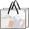 EOOUT 2 Pack 18.5x24.8 Inches Art Portfolio Case, Portfolio Folder for Artwork, Posters Storage Bag with Zipper and Handle Mesh Folder Organizers for Poster, Scrapbook, Keepsake and Bulletin Board by EOOUT