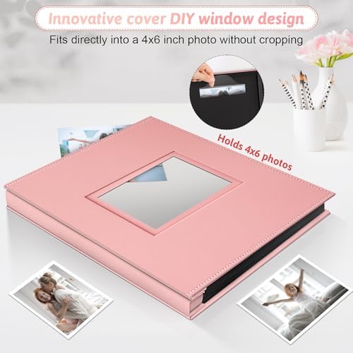 Popotop 4x6 Photo Album Holds 800 Pictures, Vegan Leather Hardcover - Image 2