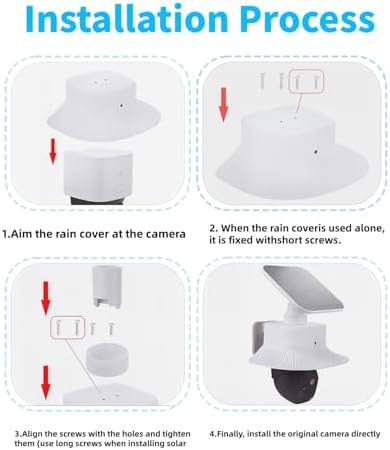 Outdoor Rain Cover for Solar Security Cameras, Compatible with Eufy S340, Dustproof and UV Resistant - Image 3