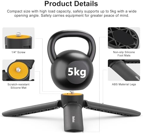 Minifocus Camera Tripod, Mini Camera Tripod Portable Handheld Tripod Desk Stand with 1/4" Screw for DJI Osmo Mobile 8/7P/7/6/SE Smartphone Gimbal OSMO Pocket Stabilizer Travel Tripod - Image 2