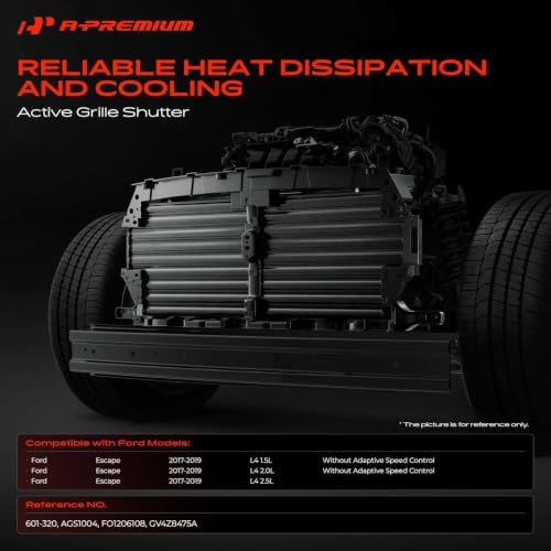 A-Premium Radiator Grille Air Shutter Actuator Compatible with Ford - Image 2