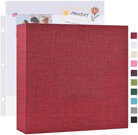 Mublalbum 12x12 Inch 3 Ring DIY Scrapbook Photo Album 80 Pages,Red by Mublalbum
