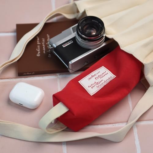 Monolike Archive 247 Block Pencil Case, Scarlet red - Pen Pouch, Portable Pencil Bag, Office Pouch case - Image 3
