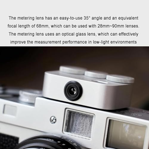 Camera Top Light Meter, Film Camera Exposure Meter, 3 Dials Retro Exposure Indicator, High Precision, Multiple Metering Modes, 20 Hours Endurance, Compatible with Film Cameras White - Image 3