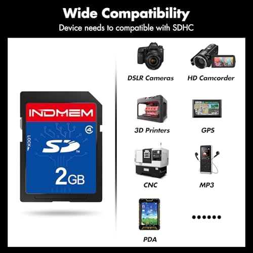 INDMEM 5 Pack SD Card 2GB Class 4 Flash Memory Card 2G SLC Stanard Secure Digital Cards - Image 5