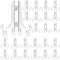 Patelai 48 Pcs Mini Easel Stands 6 Inch Plastic Plate Stand Holder Display Picture Easel for Display Picture Frame Collectibles Desktop Weddings Party Home Decoration (Clear) by Patelai