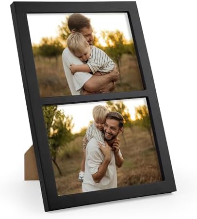 Golden State Art, 6x8 Double Picture Frame, Display Two 6x8 Photos (Black) by GoldenStateArt