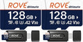 ROVE Ultimate Micro SD Card microSDXC 128GB Memory Card with USB 3.2 Type C Card Reader 170MB/s C10, U3, V30, 4K, A2 for Dash Cam, Android Smart Phones, Tablets, Games (Pack of 2) by ROVE