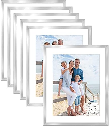 Icona Bay 8x10 Picture Frames (Silver, 6 Pack), Modern Professional Frame Set, Noble Collection by IconaBay