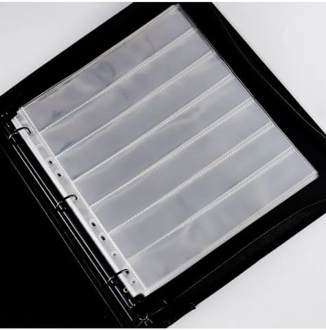 Black Acid Free Film Protector Storage Box Set, 3 Ring Film Negative Binder, 30 Pcs 135 35mm Negative Page Preservers - Image 6