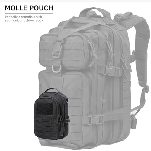 Azarxis Molle Pouches, Tactical Compact EDC Small Utility Pouch Waist Bags Sundries Storage Admin Organize Gear Gadget for Military Backpack - Image 7