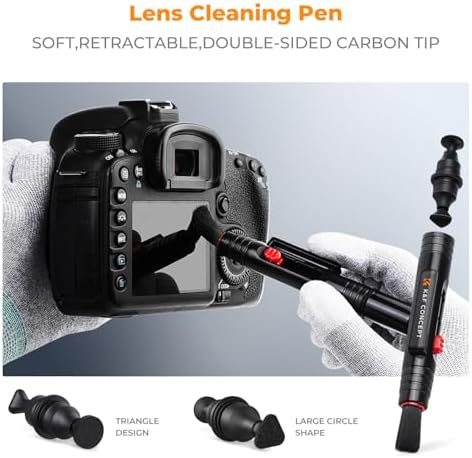 K&F Concept Professional Camera Cleaning Kit - Sensor Cleaner, APS-C & Full-Frame Swabs, Air Blower, Lens Brush, Gloves, Lens Cloths, Carry Case, Lens Cleaning Kit for FF DSLR & Mirrorless Cameras - Image 6
