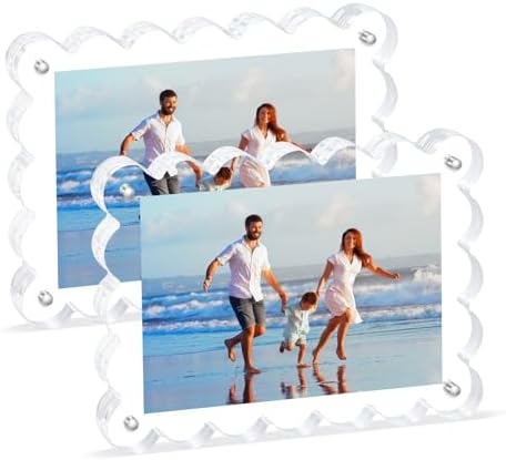 Scalloped Magnetic Picture Frame 4x6 Inch-2Pack Photo Frames by Unknown