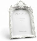 Cuspin 6x8 White Arched Picture Frame, Vintage Elegant Decorative Frame by Cuspin