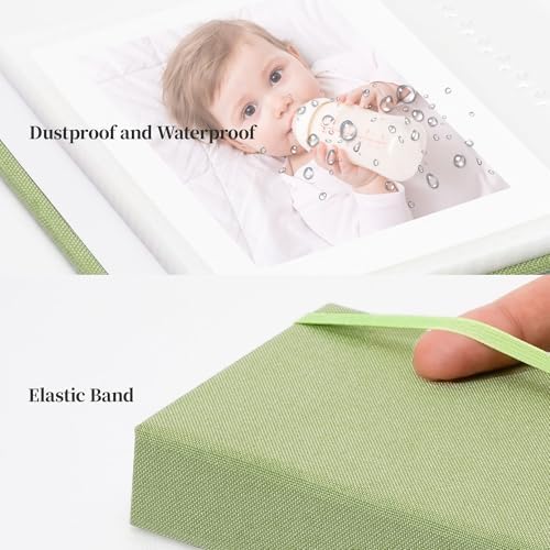 Vienrose Polaroid Photo Album Binding Cloth Photo Book for Instax Fuji 2 x3 Inch Photo Fits Fujifilm Mini 12 11 9 Snap PIC-300 52 Pockets 1 Pack, Grass Green - Image 5
