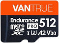 Vantrue 512GB microSDXC UHS-I U3 4K Memory Card with Adapter for Dash Cams by VANTRUE