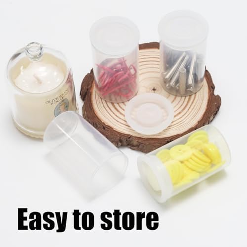 12Pcs Clear 35mm Caliber Plastic Film Canisters with Lids - Image 4