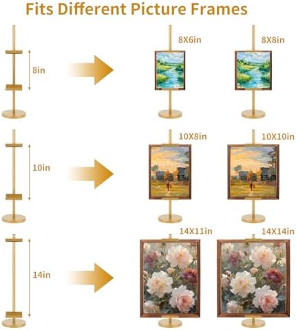 18''Adjustable Tabletop Easel Stand, Picture Easels for Display-Gold - Image 2