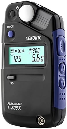 Sekonic FLASHMATE L-308X Photographers and Film Makers Exposure Meter - Black/Blue by Sekonic