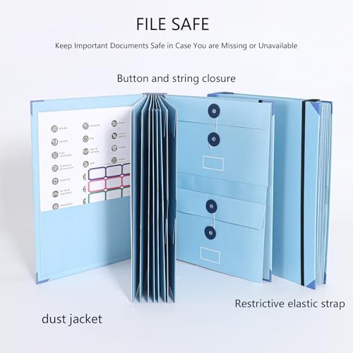Important Document Organizer|Personal Binder Organizer with Labels Accordion File Stylish Binder for Storing Important Papers, Certificates, Passports, Photos, and Letters (Khaki) - Image 5