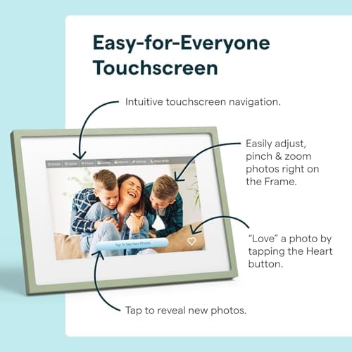 Skylight Digital Picture Frame 2 – 10" Full HD Touchscreen, Classic Green - Image 7
