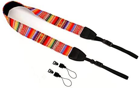 Camera Strap Canvas Rainbow Shoulder Strap with Quick Release Buckles - Image 3